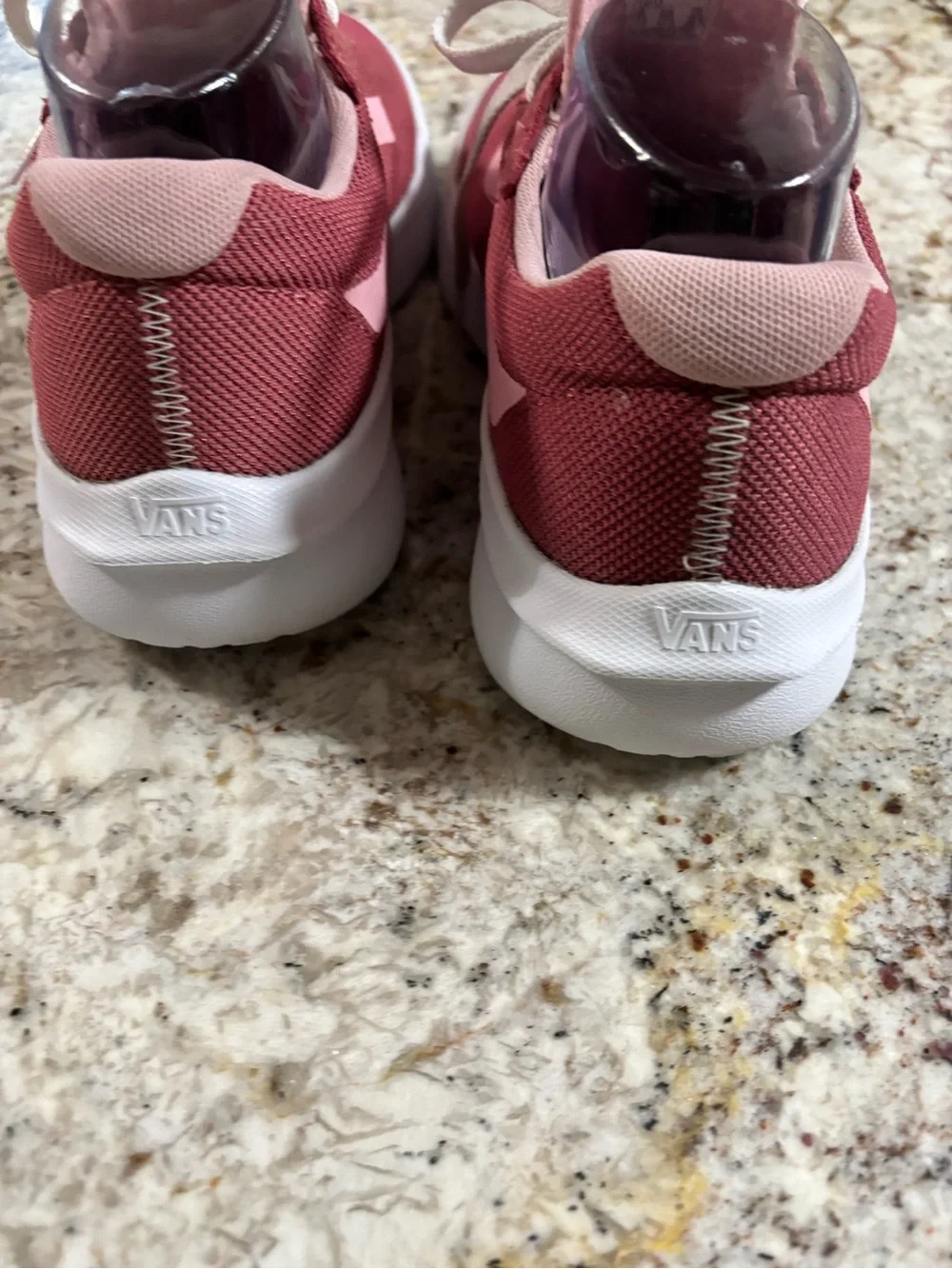 Vans Women’s Rose Pink Low-Top Sneakers with White Soles
